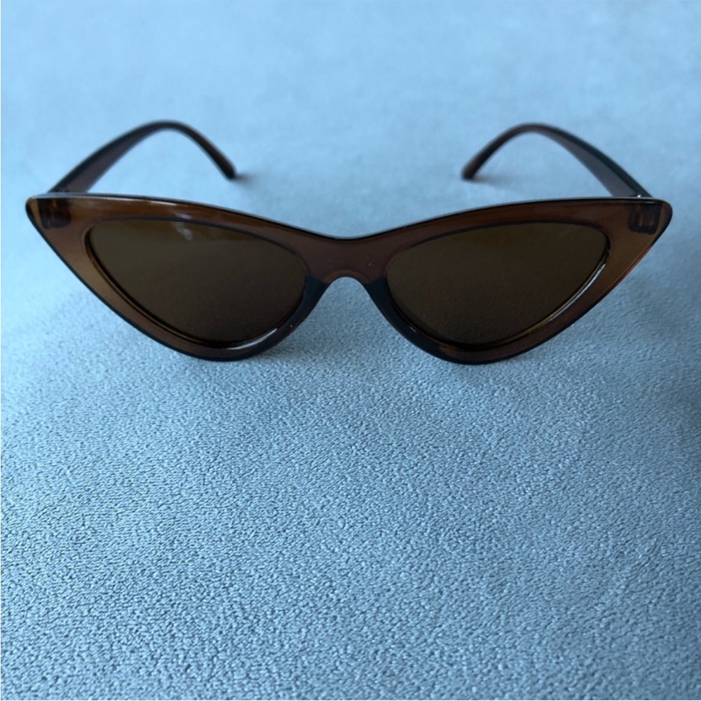 Clear Brown Cat Eye Sunglasses ~ Brown Lens ~ Brand New!